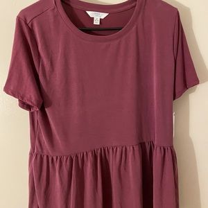 NWT DEEP ROSE TOP DARK PINK COLOR